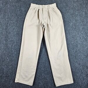 Polo Ralph Lauren Chino Pants Women 4 Tan Pleated Straight Leg Cotton Khaki